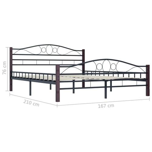Sengestel sort metal 160 x 200 cm