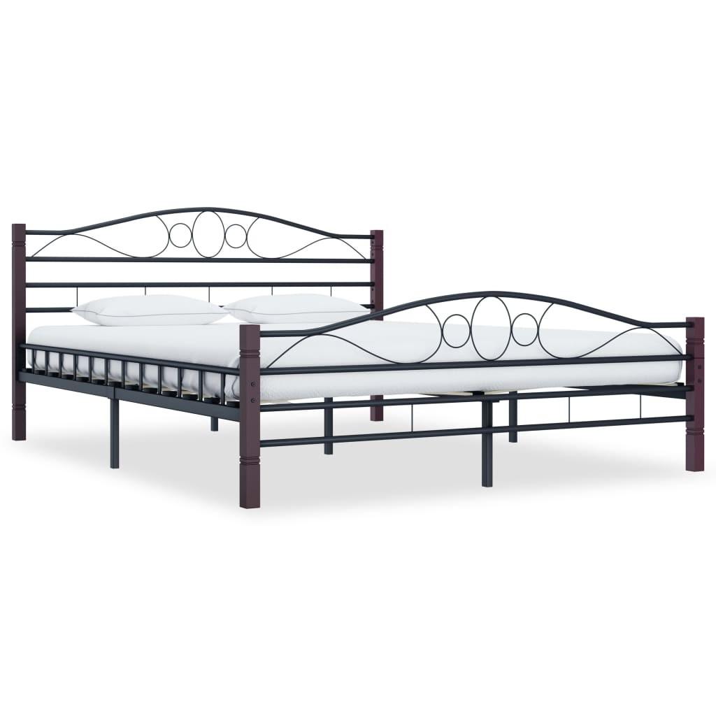 Sengestel 200 x 200 cm metal sort