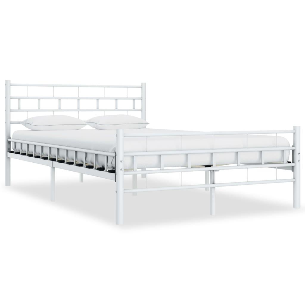 Sengestel 120 x 200 cm metal hvid