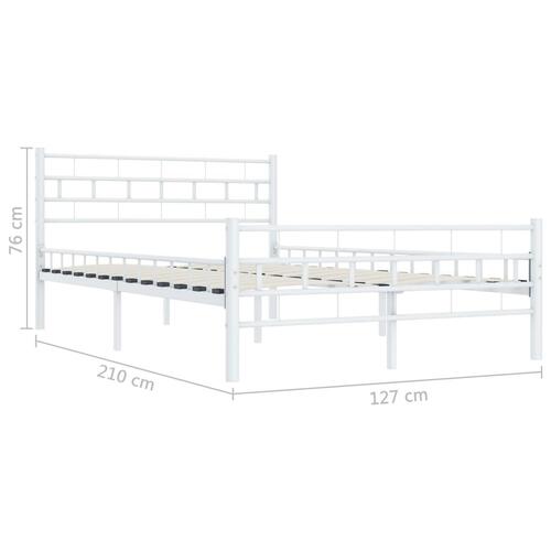 Sengestel 120 x 200 cm metal hvid