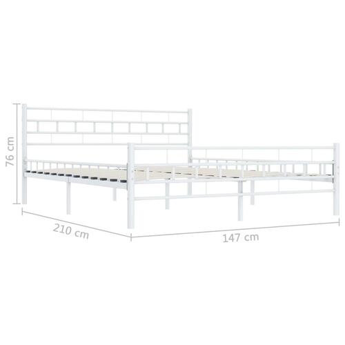Sengestel 140 x 200 cm metal hvid