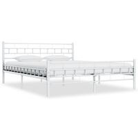 Sengestel 160 x 200 cm metal hvid