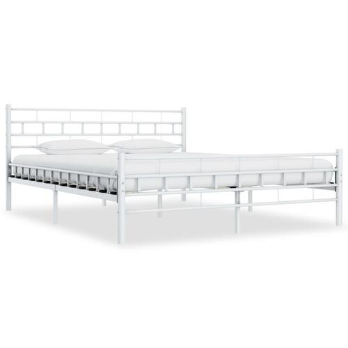Sengestel 180 x 200 cm metal hvid