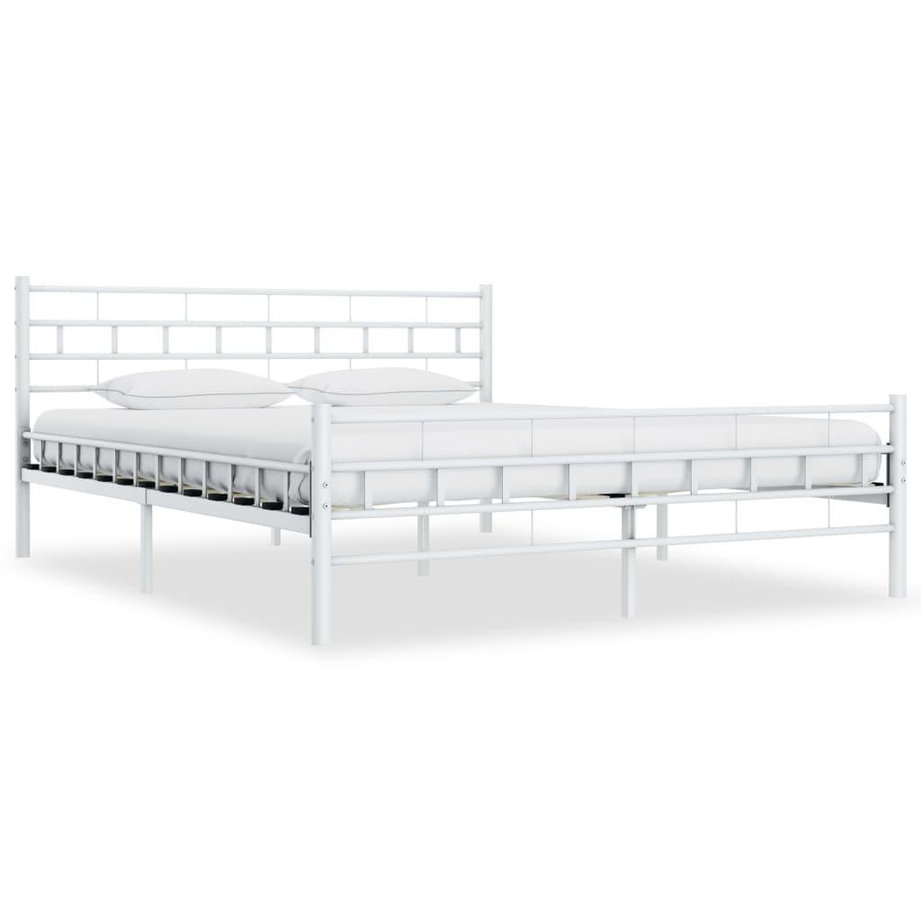 Sengestel 180 x 200 cm metal hvid