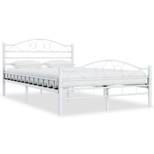 Sengestel 120x200 cm metal hvid