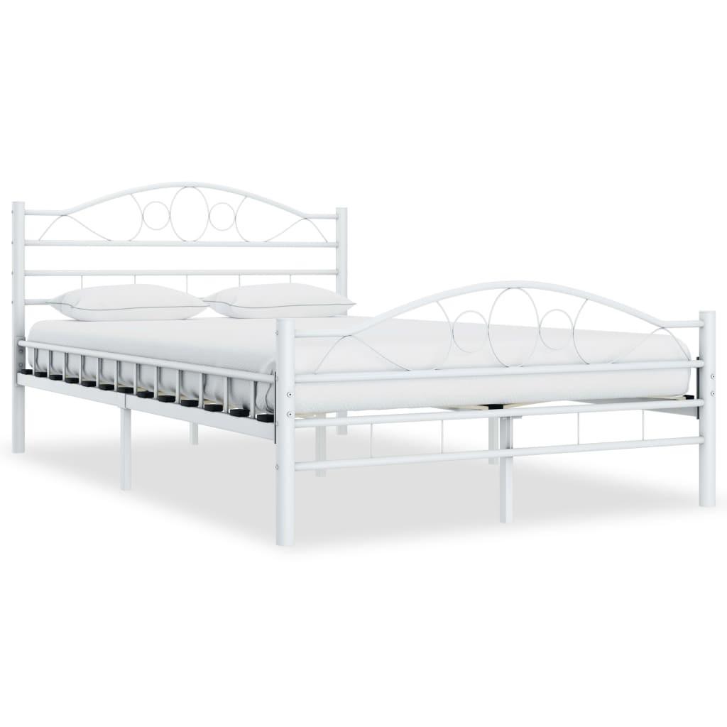 Sengestel 120x200 cm metal hvid