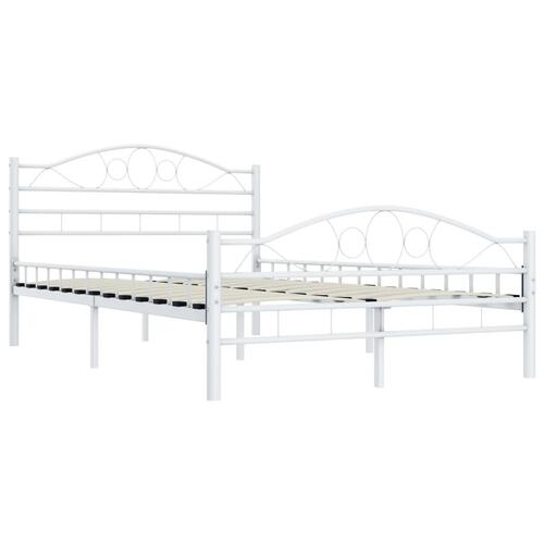Sengestel 120x200 cm metal hvid
