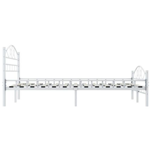 Sengestel 120x200 cm metal hvid