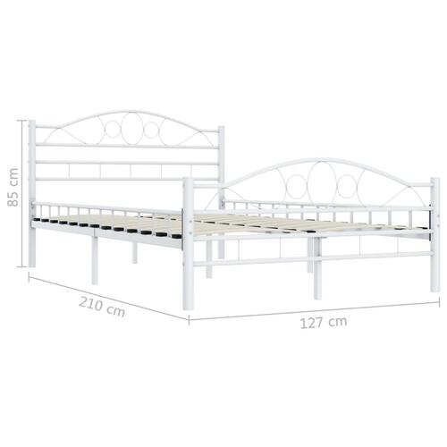 Sengestel 120x200 cm metal hvid