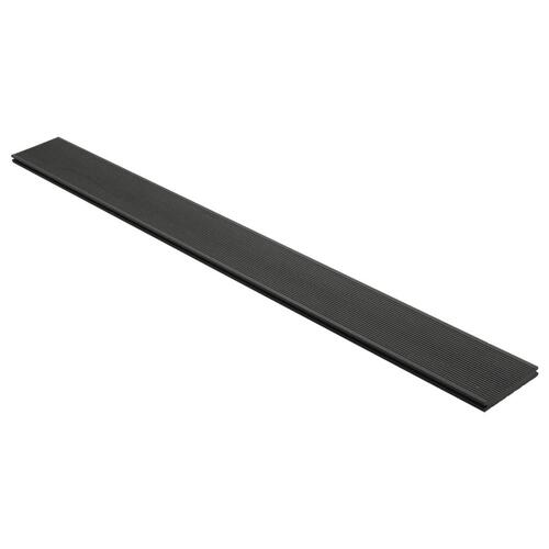 Massive terrassebrædder med tilbehør WPC 10 m² 4 m sort