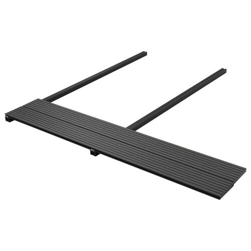 Massive terrassebrædder med tilbehør WPC 20 m² 4 m sort