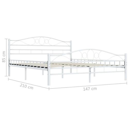 Sengestel 140 x 200 cm metal hvid