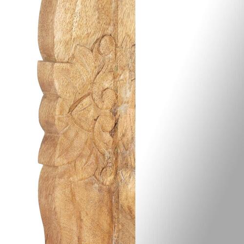 Spejl 110x50 cm massivt mangotræ