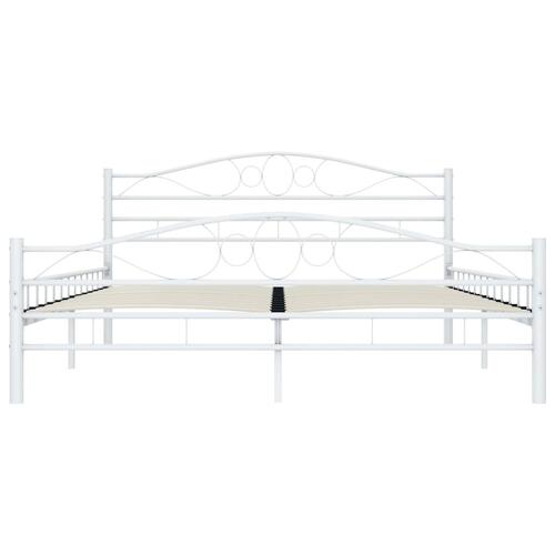 Sengestel 200 x 200 cm metal hvid
