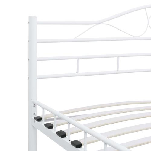 Sengestel 200 x 200 cm metal hvid