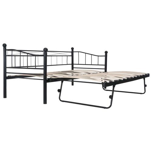 Sengestel 180 x 200/90 x 200 cm stål sort