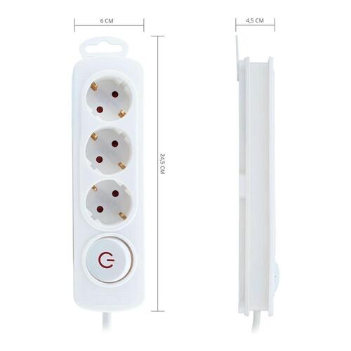 3-stiks bundkort med tænd/sluk-knap TM Electron 250 V