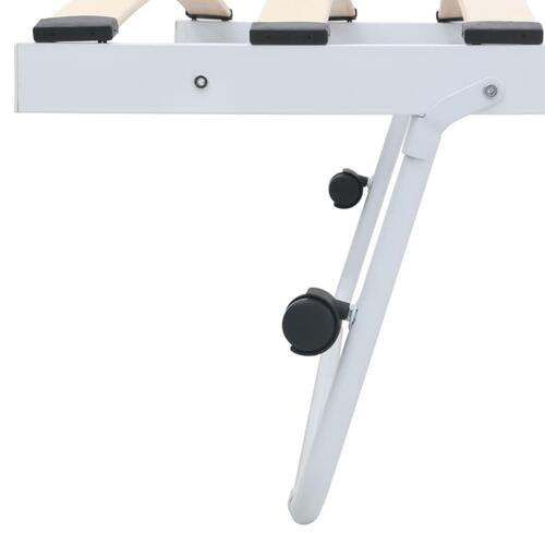 Sengestel 180x200/90x200 cm pulverlakeret stål hvid