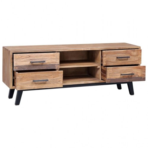 Tv-skab 120 x 30 x 45 cm massivt teaktræ