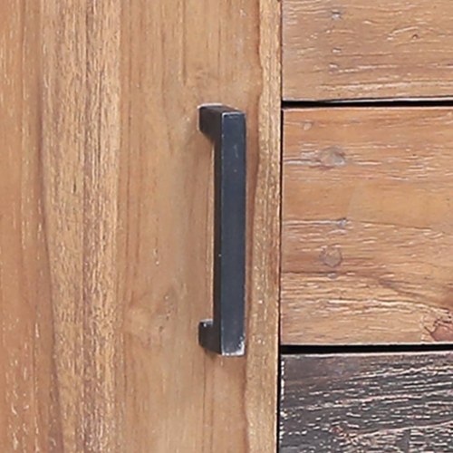 Skænk 110×30×75 cm i massivt teaktræ - 6 skuffer og 2 låger