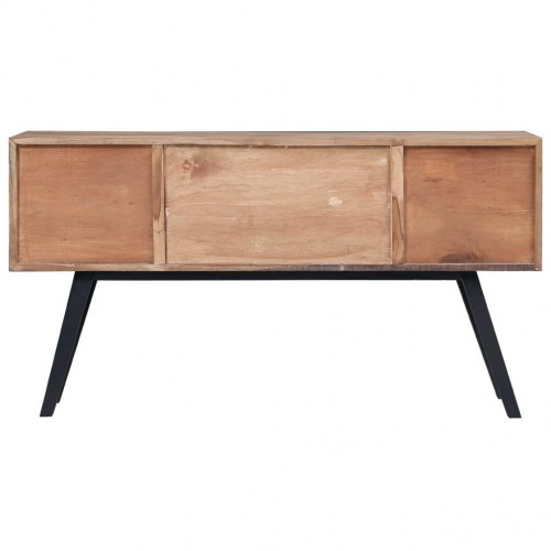 Skænk 110×30×75 cm i massivt teaktræ - 6 skuffer og 2 låger