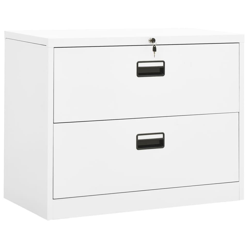 Arkivskab 90x46x72,5 cm stål hvid