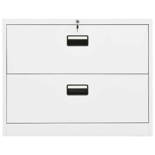 Arkivskab 90x46x72,5 cm stål hvid