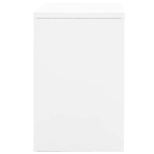 Arkivskab 90x46x72,5 cm stål hvid