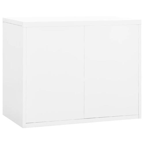 Arkivskab 90x46x72,5 cm stål hvid
