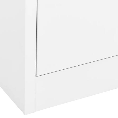 Arkivskab 90x46x72,5 cm stål hvid