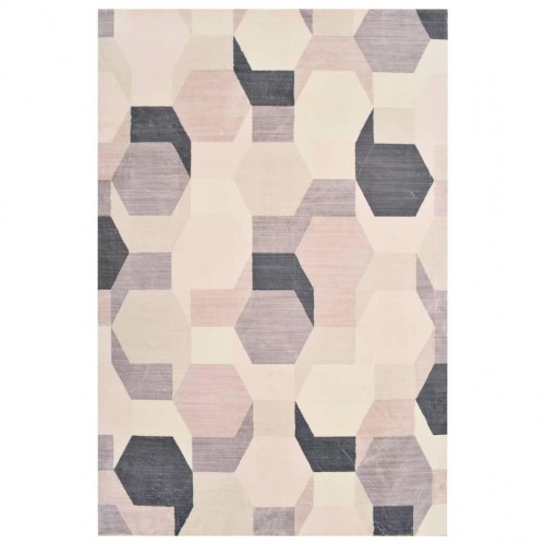 Gulvtæppe med tryk 120 x 170 cm polyester flerfarvet