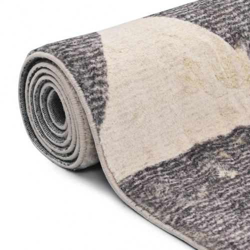Gulvtæppe med tryk 120x170 cm polyester beige