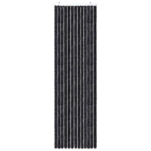 Insektgardin 90x200 cm chenille antracitgrå