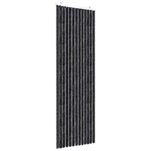 Insektgardin 90x200 cm chenille antracitgrå
