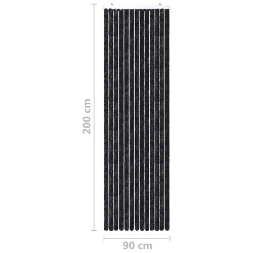 Insektgardin 90x200 cm chenille antracitgrå