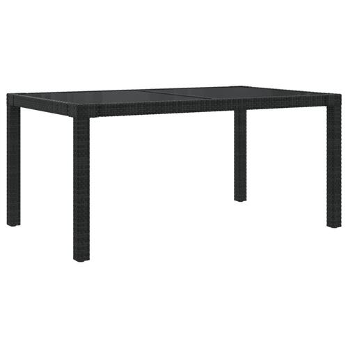 Udendørs spisebordssæt 5 dele med hynder polyrattan sort