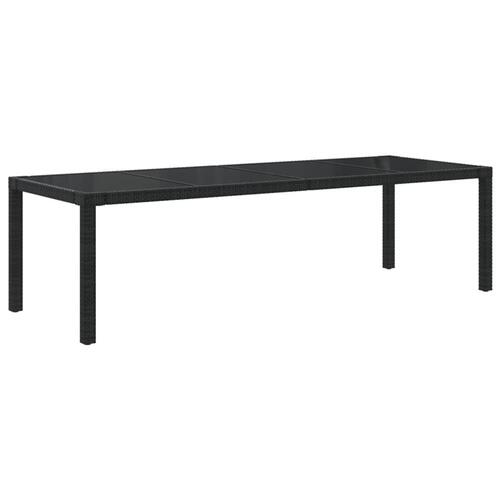 Udendørs spisebordssæt 9 dele med hynder polyrattan sort