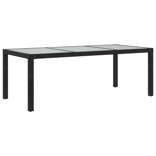 Udendørs spisebordssæt 7 dele med hynder polyrattan sort