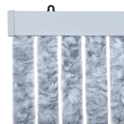 Insektgardin 120x220 cm chenille hvid og grå