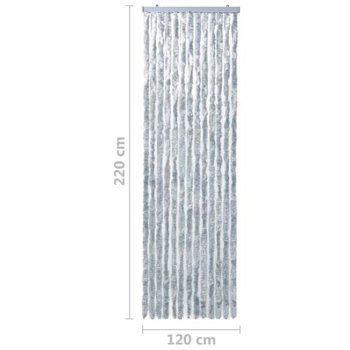 Insektgardin 120x220 cm chenille hvid og grå