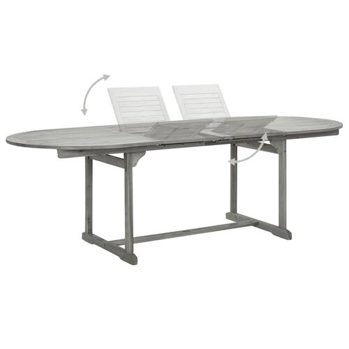 Havebord (160-240)x100x75 cm massivt akacietræ