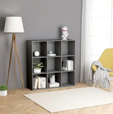 Bogreol 98x29x97,5 cm spånplade grå