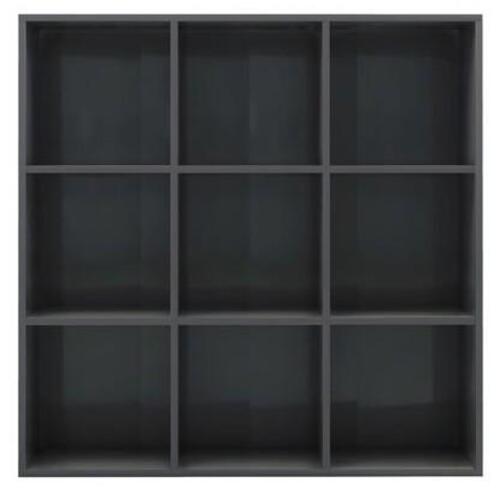 Bogreol 98x29x97,5 cm spånplade grå højglans