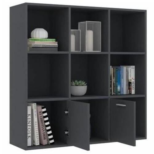 Bogreol 98x30x98 cm spånplade grå