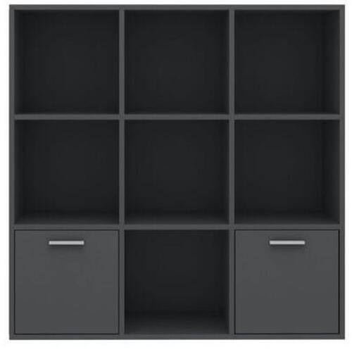 Bogreol 98x30x98 cm spånplade grå