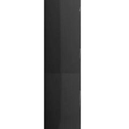 Bogreol med 4 hylder 80x24x142 cm konstrueret træ grå højglans