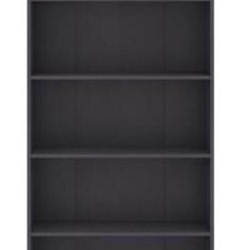 Bogreol med 5 hylder 80x24x175 cm konstrueret træ grå
