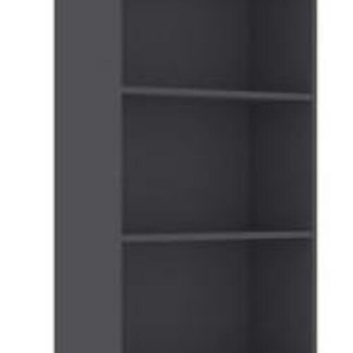 Bogreol med 5 hylder 60x24x175 cm konstrueret træ grå