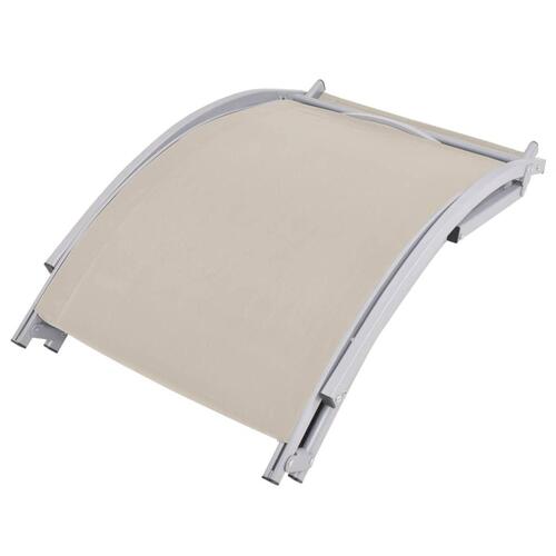 Foldbare liggestole 2 stk. textilene cremefarvet