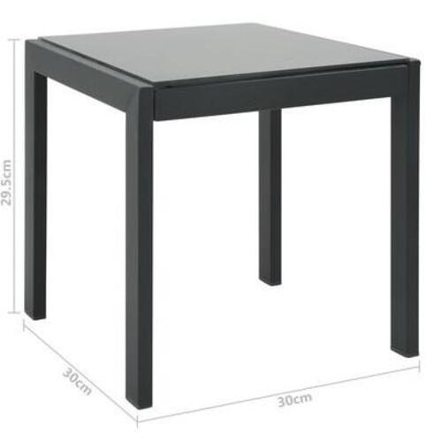 Liggestole 2 stk. med bord textilene og stål